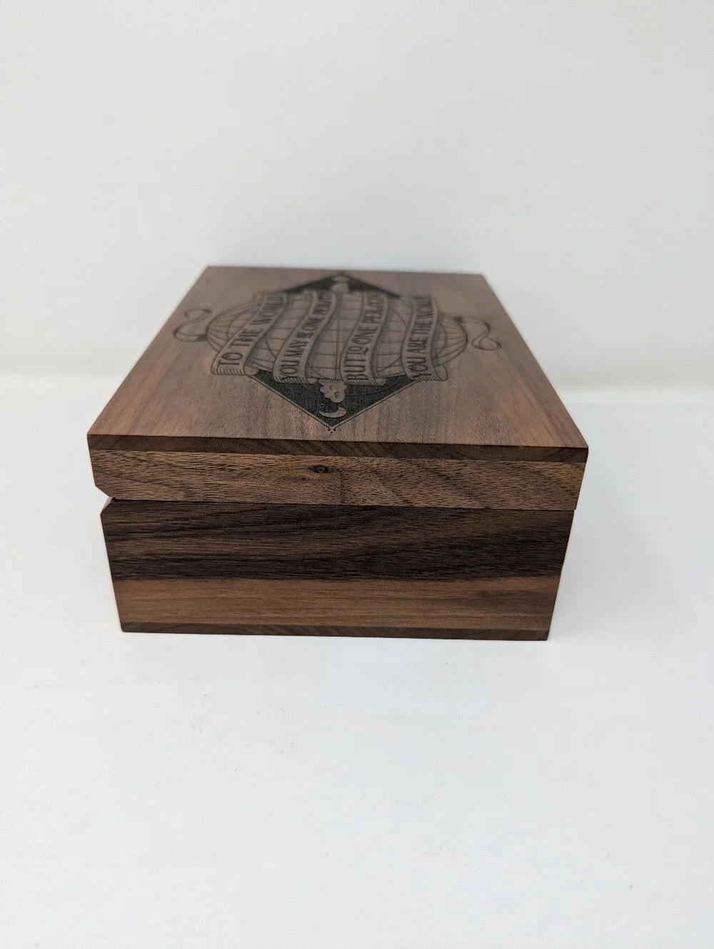 You Are The World Wood Keepsake Box, Walnut